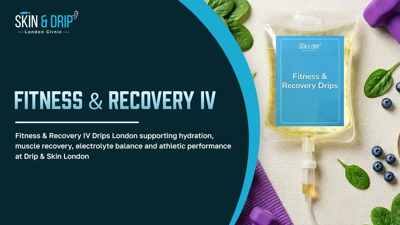Fitness & Recovery IV Drips London supporting hydration, muscle recovery, electrolyte balance and athletic performance at Drip & Skin London