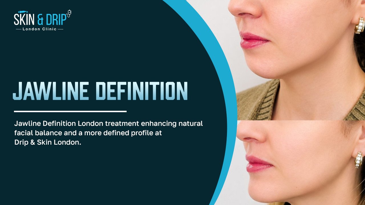 Jawline Definition London treatment enhancing facial balance, jawline contour, and natural facial aesthetics at Drip & Skin London.